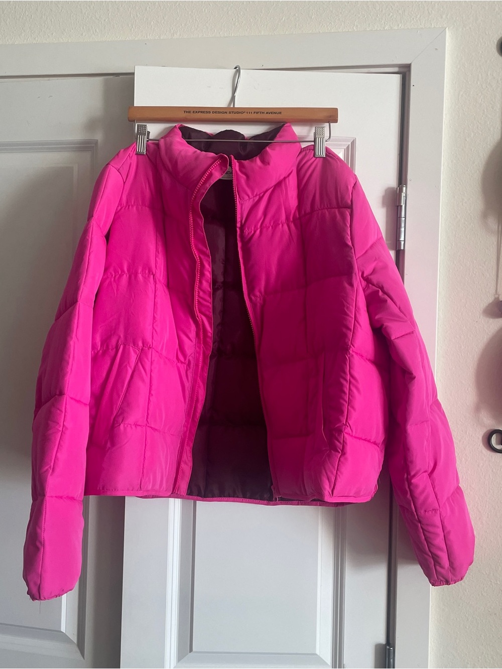 No Boundaries Cropped Pink Jacket